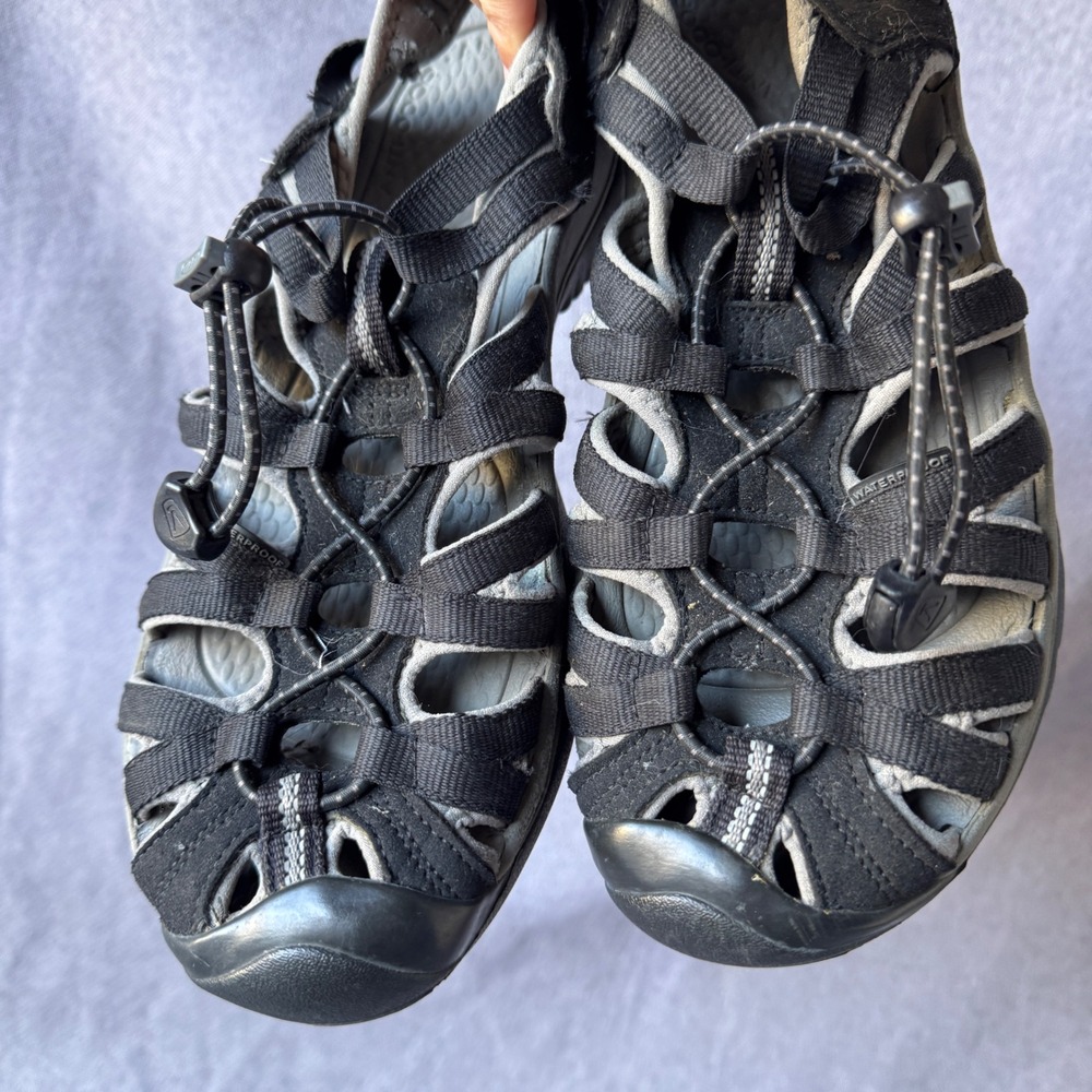 Keen Whisper Sandals Women 8.5 Black Magnet Waterproof Hiking Water Shoe 1003709 - Picture 8 of 12